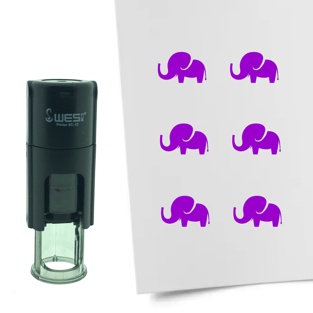 Elephant stamp Ø10mm imprint - 1 pc