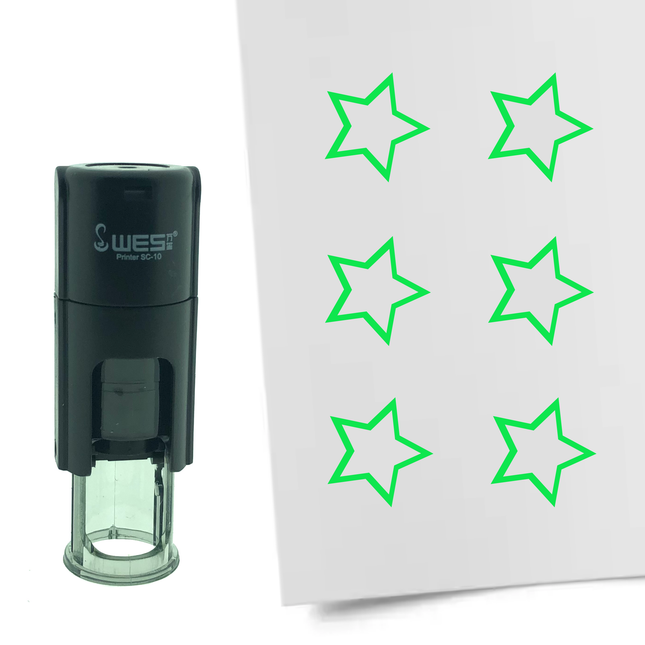 Stamp open star - 10 mm print