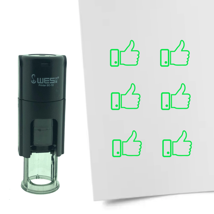 Thumbs up stamp Ø10mm imprint - 1 pc