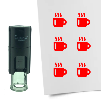 Coffee mug stamp Ø10mm imprint - 1 pc