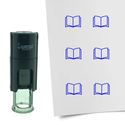 Stamp open book - 10 mm print