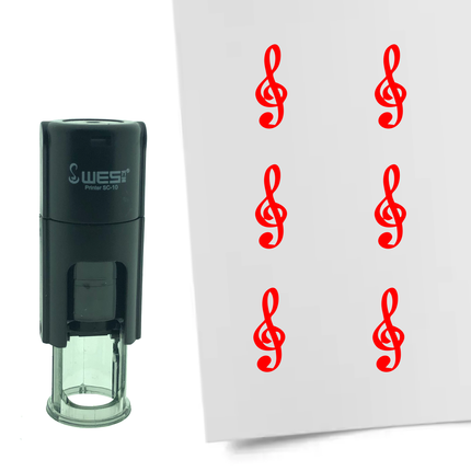 Stamp treble clef - 10 mm print