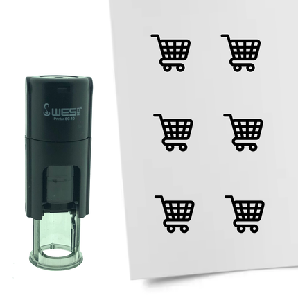 Stamp shopping cart - 10 mm print