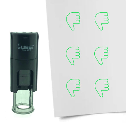Stamp thumbs down - 10 mm print
