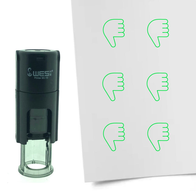 Thumbs down stamp Ø10mm imprint - 1 pc