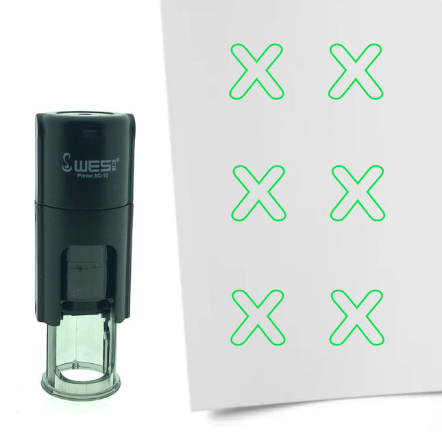 Open X stamp Ø10mm imprint - 1 pc