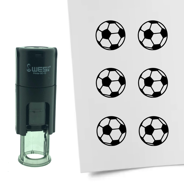 Soccer stamp Ø10mm imprint - 1 pc