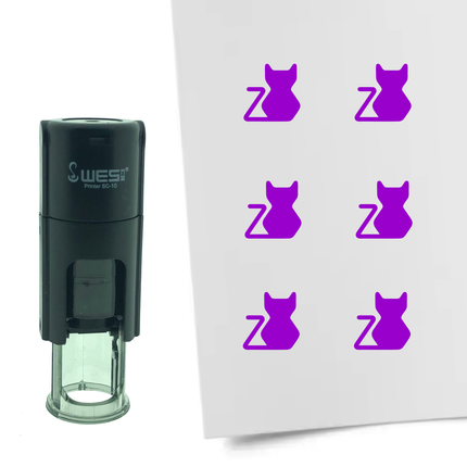 Cat stamp Ø10mm imprint - 1 pc
