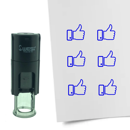 Thumbs up stamp Ø10mm imprint - 1 pc