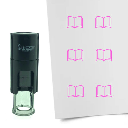 Stamp open book - 10 mm print