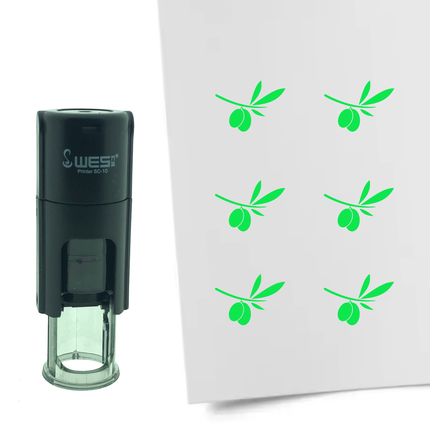 Stamp olive branch - 10 mm print