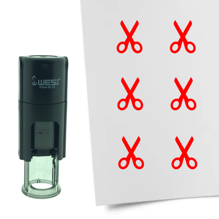 Stamp scissors - 10 mm print