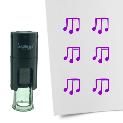 Stamp music notes - 10 mm print