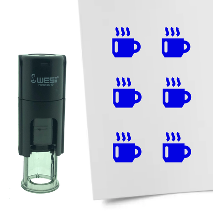 Coffee mug stamp Ø10mm imprint - 1 pc