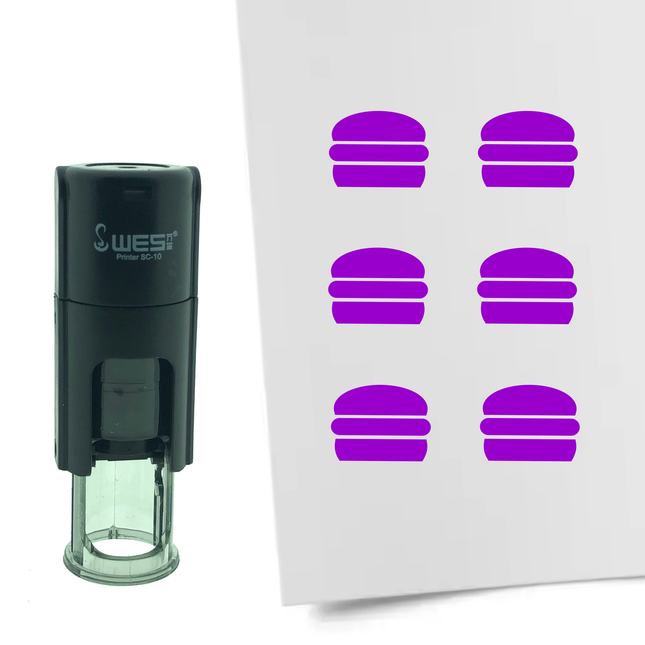 Stamp hamburger - 10 mm print