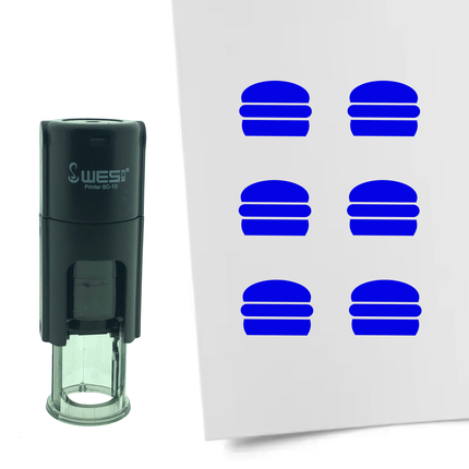 Stamp hamburger - 10 mm print