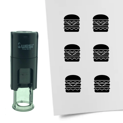 Stamp double hamburger - 10 mm print