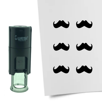 Stamp mustache - 10 mm print