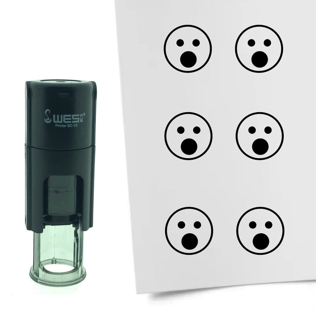 Surprised smiley stamp Ø10mm imprint - 1 pc