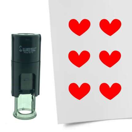 Heart stamp Ø10mm imprint - 1 pc