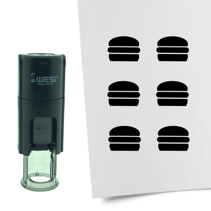 Stamp hamburger - 10 mm print