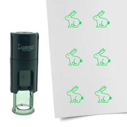 Easter bunny stamp Ø10mm imprint - 1 pc