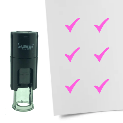 Check mark stamp Ø10mm imprint - 1 pc