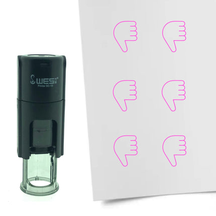 Thumbs down stamp Ø10mm imprint - 1 pc