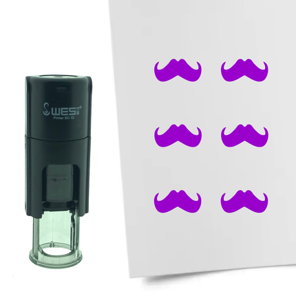 Stamp mustache - 10 mm print