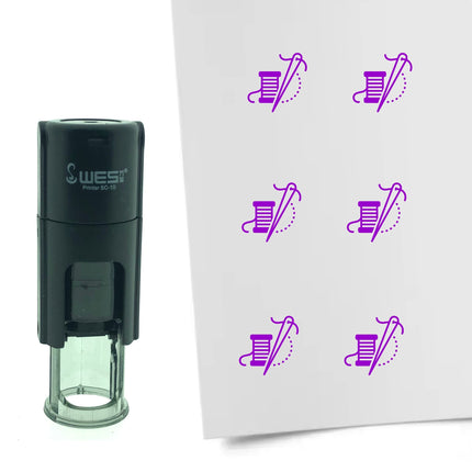 Needle and thread stamp Ø10mm imprint - 1 pc