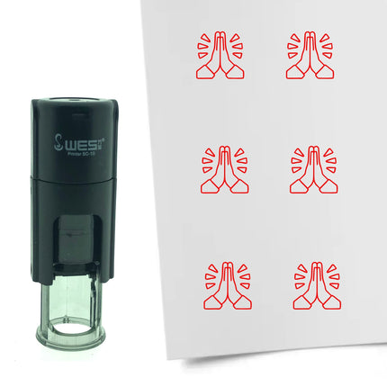 Stamp folded hands - 10 mm print