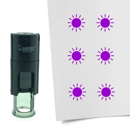 Stamp sun - 10 mm print