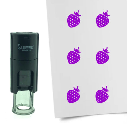 Stamp strawberry - 10 mm print