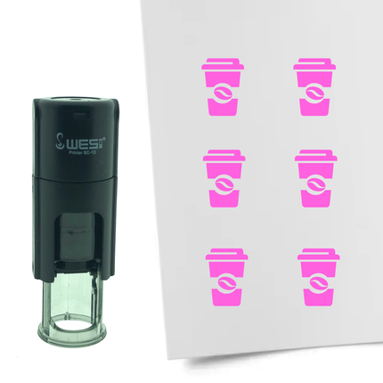 Coffee to go stamp Ø10mm imprint - 1 pc