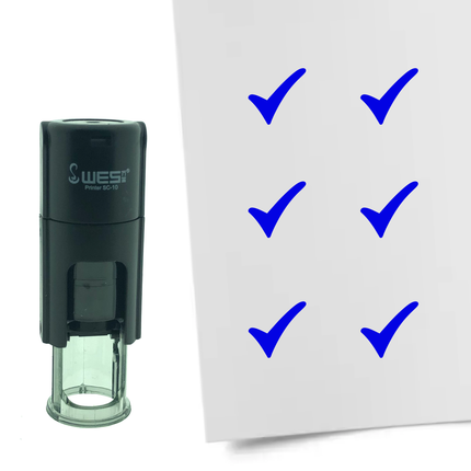 Check mark stamp Ø10mm imprint - 1 pc