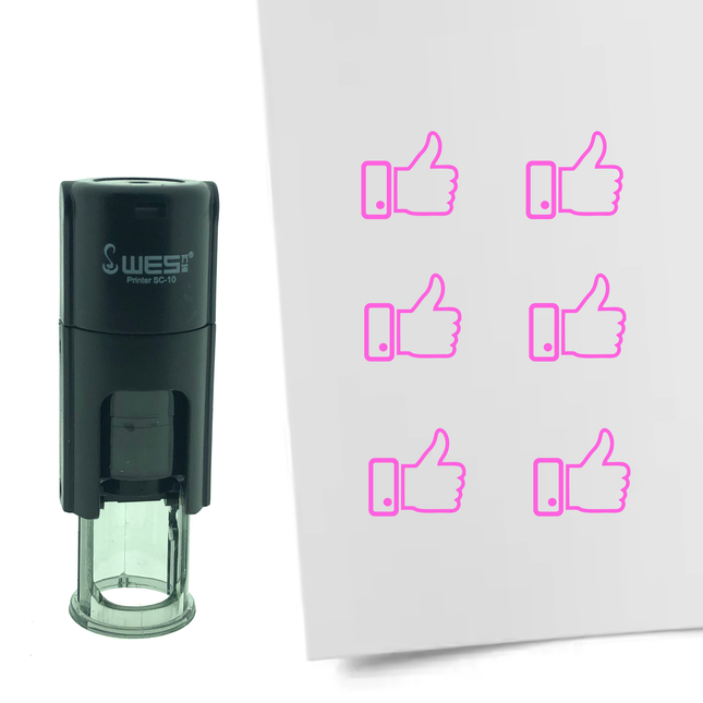 Thumbs up stamp Ø10mm imprint - 1 pc