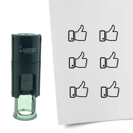 Thumbs up stamp Ø10mm imprint - 1 pc