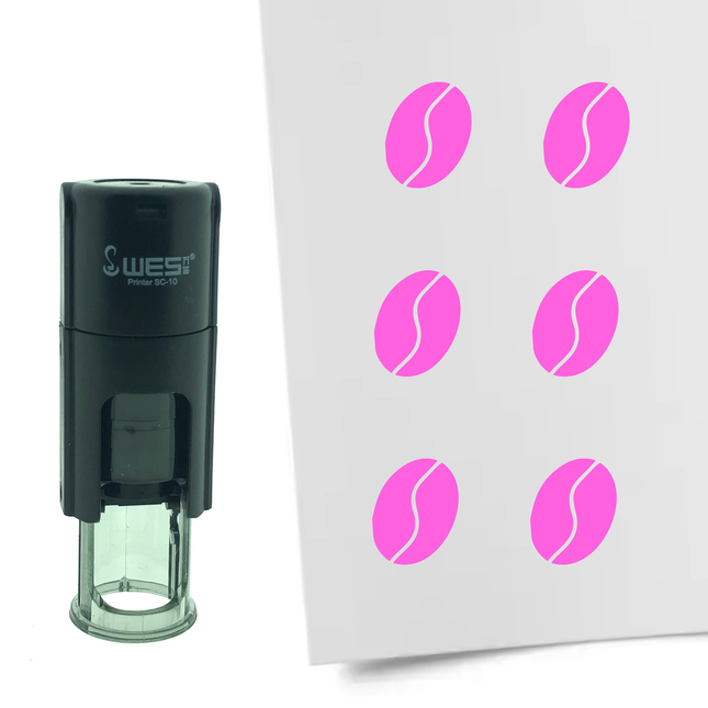 Stamp coffee bean - 10 mm print