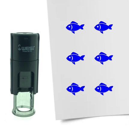 Fish stamp Ø10mm imprint - 1 pc