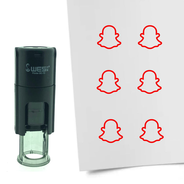 Snapchat logo stamp Ø10mm imprint - 1 pc
