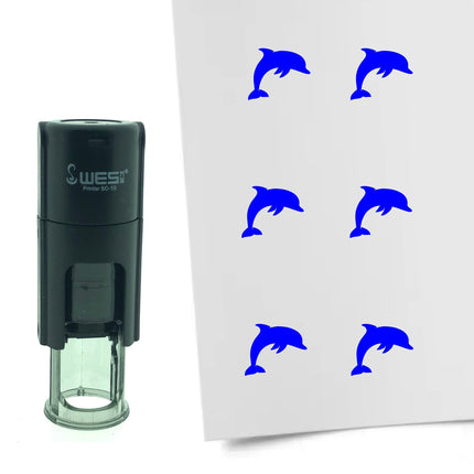 Dolphin stamp Ø10mm imprint - 1 pc