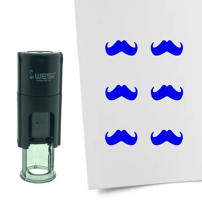 Mustache stamp Ø10mm imprint - 1 pc