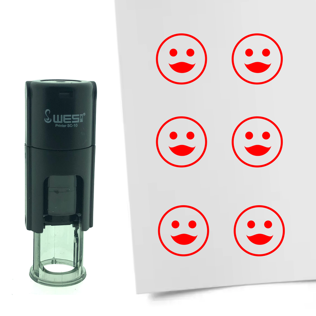 Feminine smiley stamp Ø10mm imprint - 1 pc