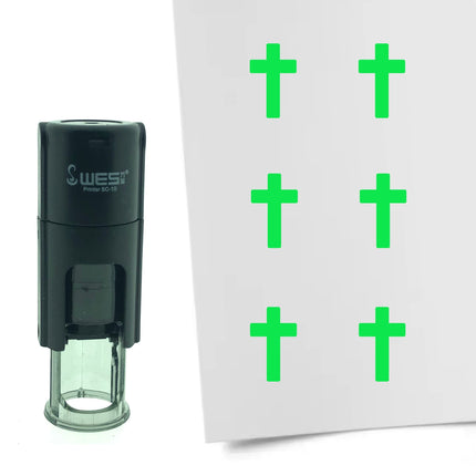 Stamp cross - 10 mm print