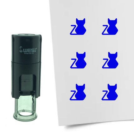 Cat stamp Ø10mm imprint - 1 pc