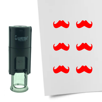 Stamp mustache - 10 mm print