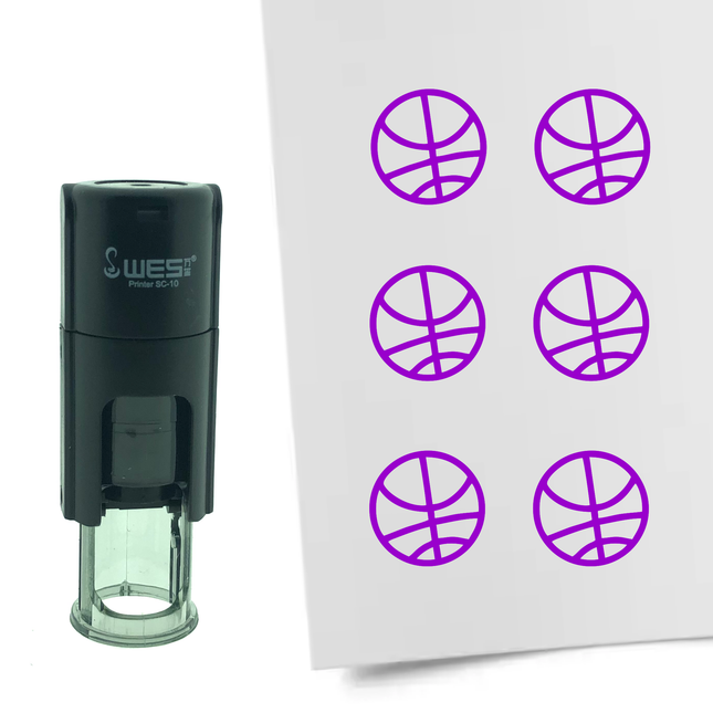 Basketball stamp Ø10mm imprint - 1 pc