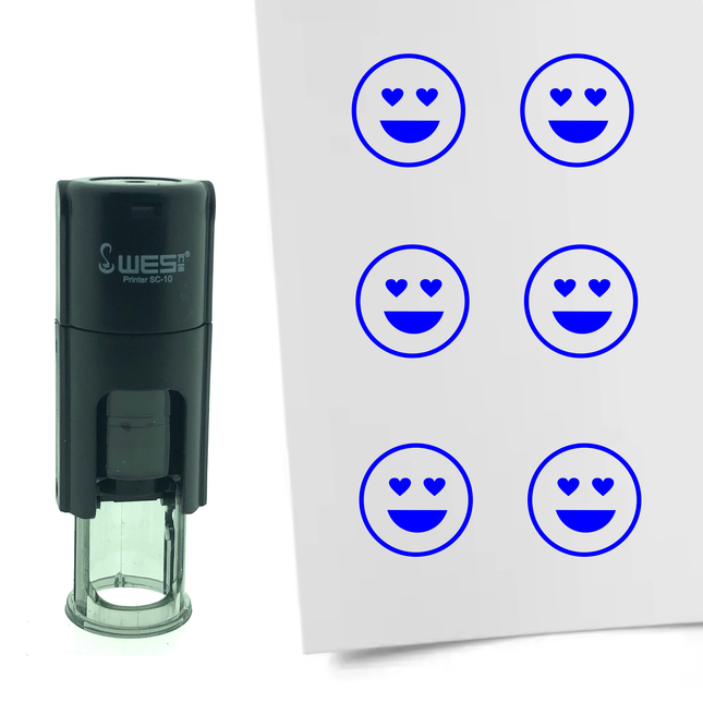Love smiley stamp Ø10mm imprint - 1 pc