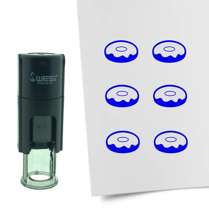 Stamp donut - 10 mm print