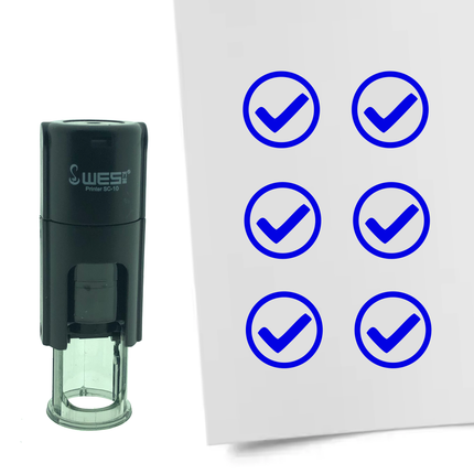 Stamp check mark  - 10 mm print